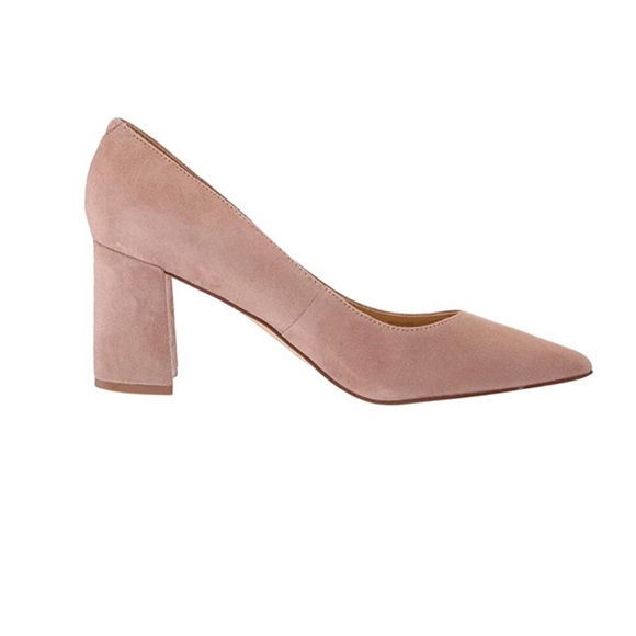 Marc Fisher Shoes - Marc Fisher Light Pink Suede Block Heel Pumps 8.5M
